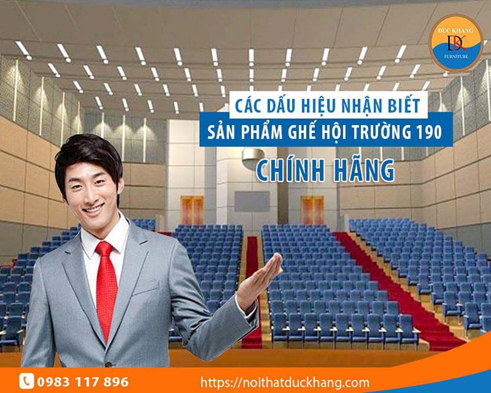 3 dấu hiệu nhận biết sản phẩm ghế hội trường 190 chính hãng