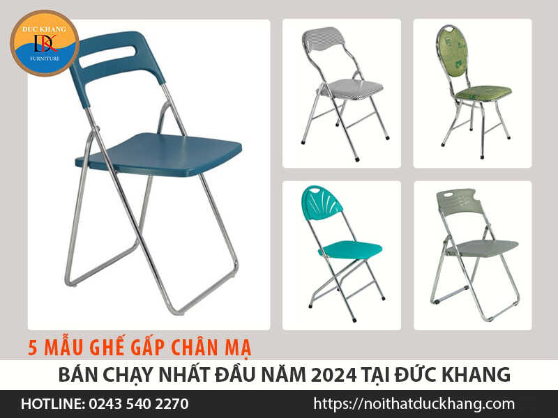 5 mẫu ghế gấp chân mạ bán chạy nhất đầu năm 2024