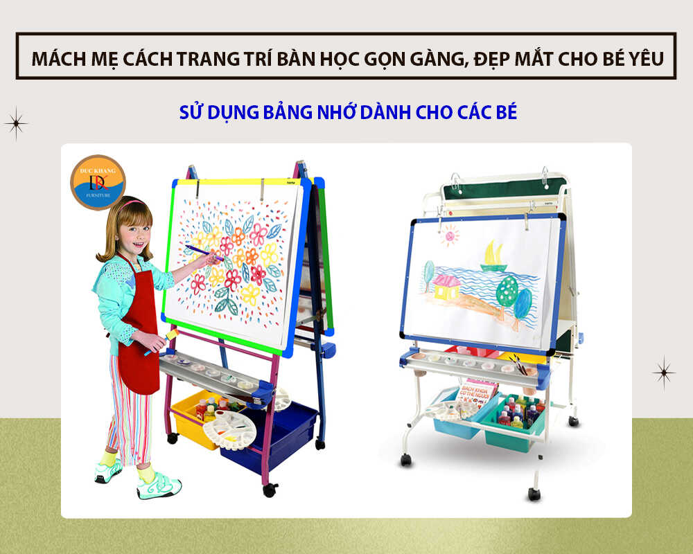 Sử dụng bảng nhớ dành cho các bé