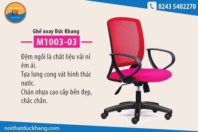 6 mẫu ghế xoay văn phòng giá 1 - 1,5 triệu đồng được ưa chuộng