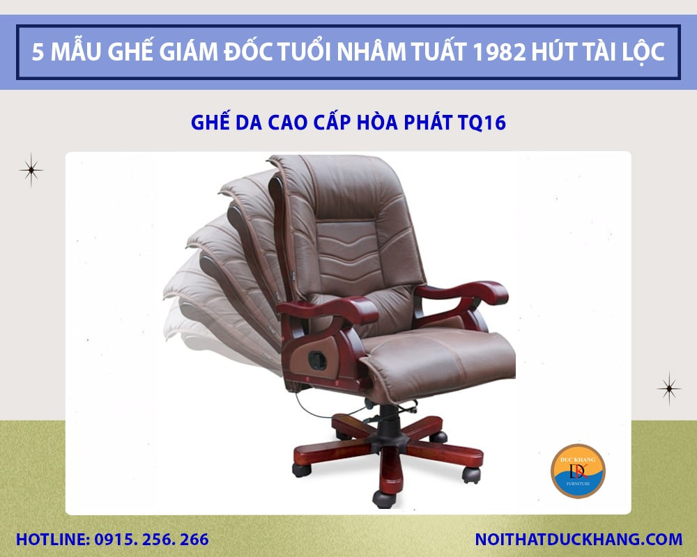 Ghế da cao cấp Hòa Phát TQ16
