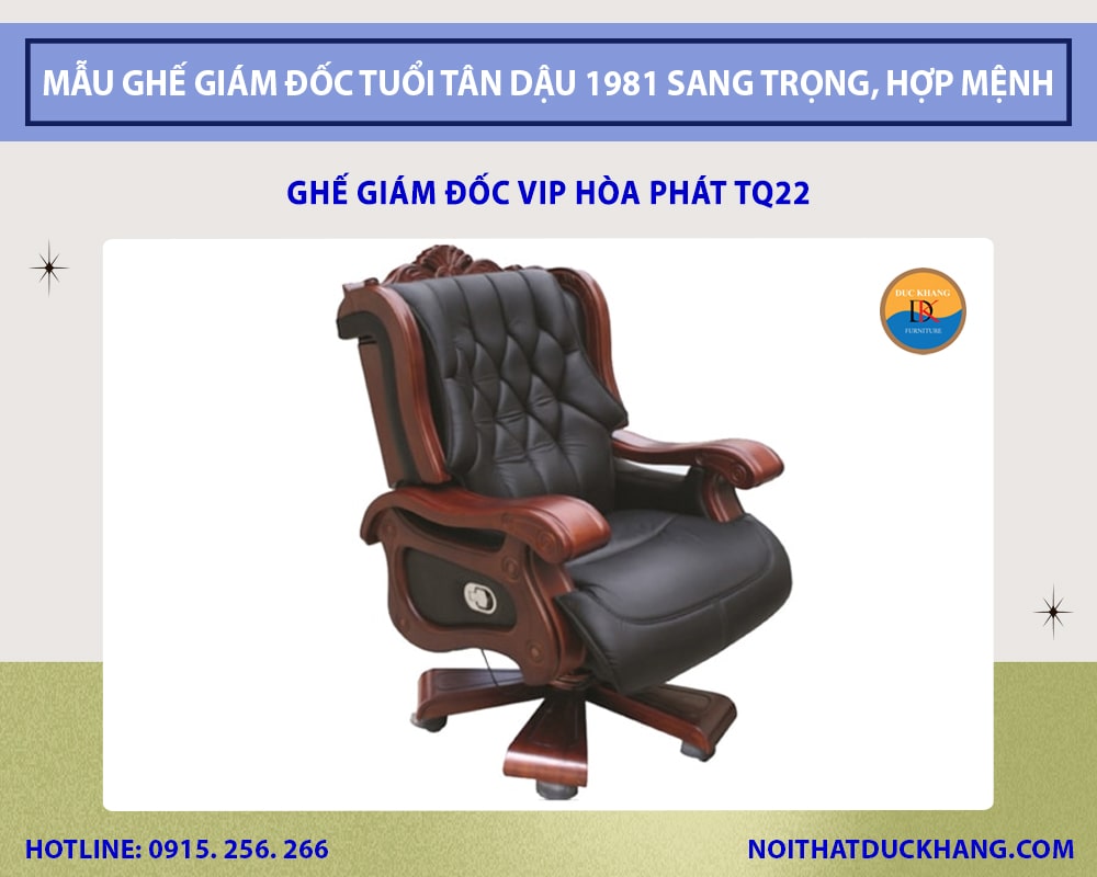 Ghế giám đốc VIP Hòa Phát TQ22 Ghế giám đốc VIP Hòa Phát TQ22