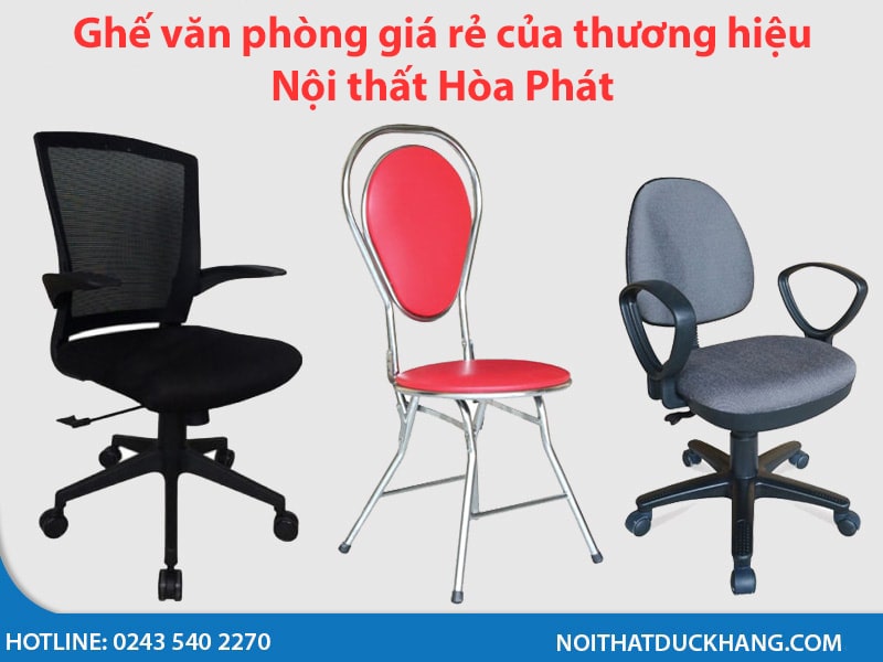 Ghế văn phòng giá rẻ của thương hiệu Nội thất Hòa Phát