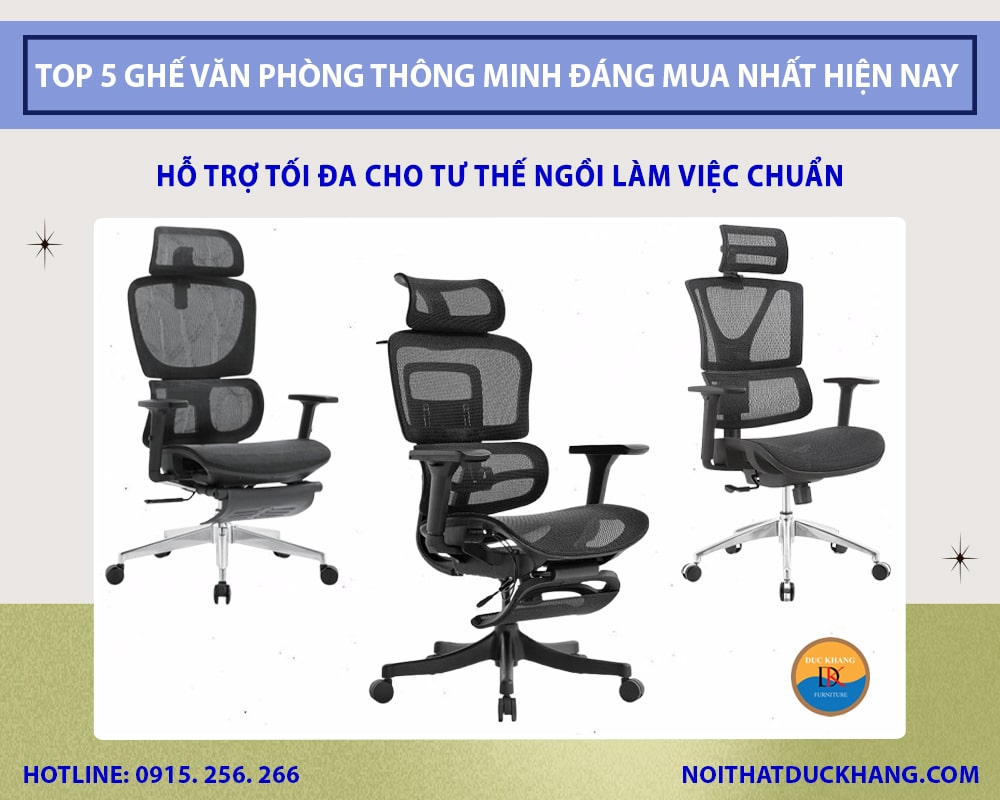 Top 5 Ghế Văn Phòng Thông Minh Đáng Mua Nhất Hiện Nay