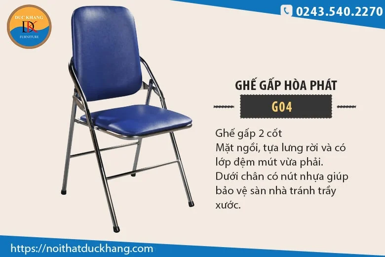 Ghế gấp Hòa Phát G04