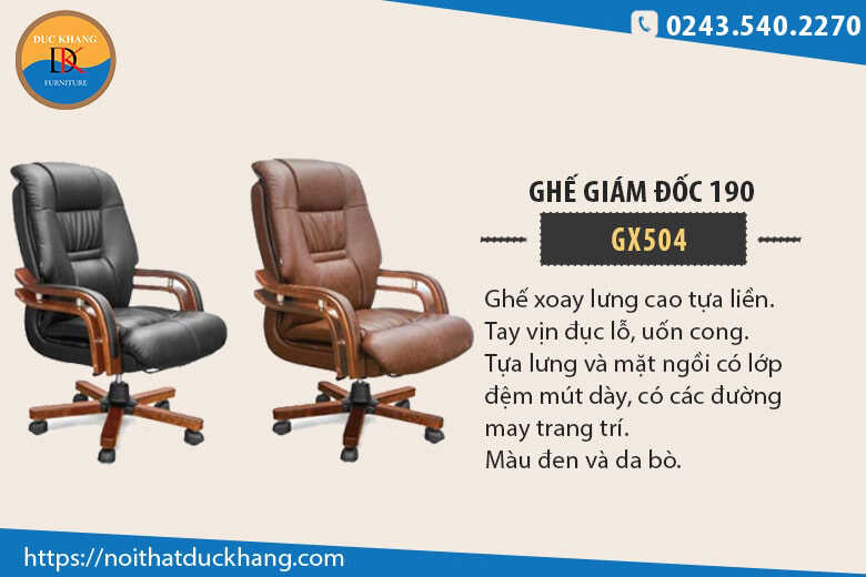 Top 6 mẫu ghế giám đốc tuổi Nhâm Thân 1992 hợp phong thủy