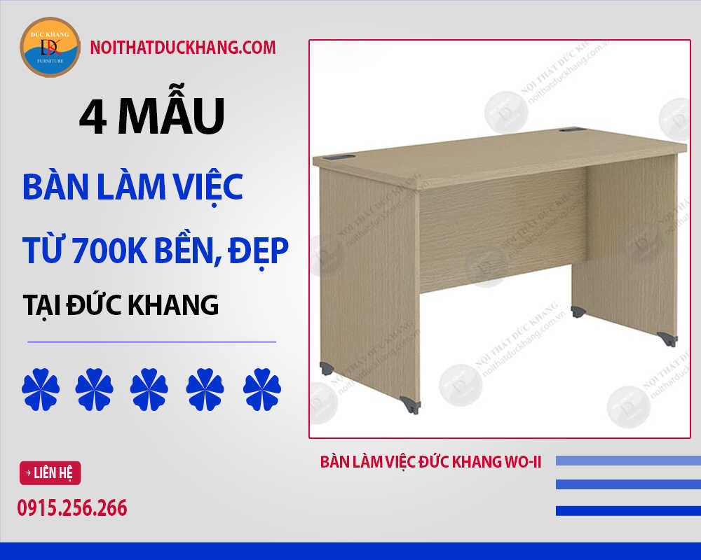 Bàn làm việc Đức Khang WO-II
