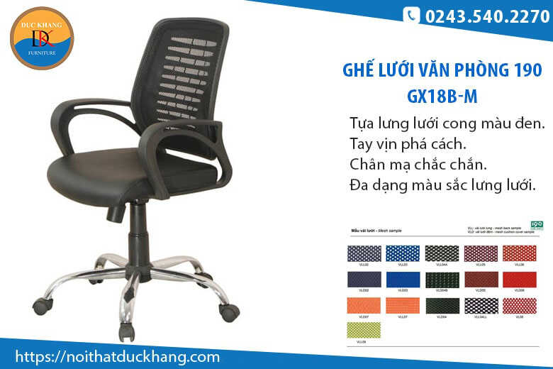 Top 5 ghế văn phòng lưng lưới 190 bán chạy tháng 6 – 2024