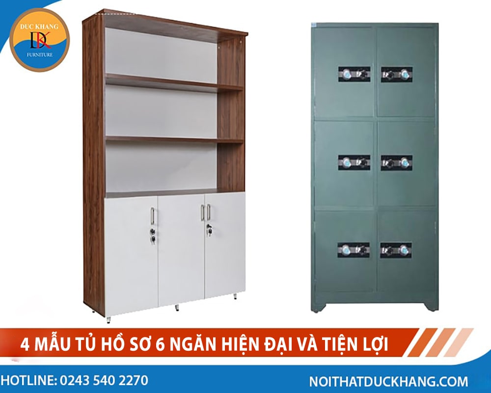 Top 4 mẫu tủ hồ sơ 6 ngăn hiện đại và tiện lợi nhất hiện nay