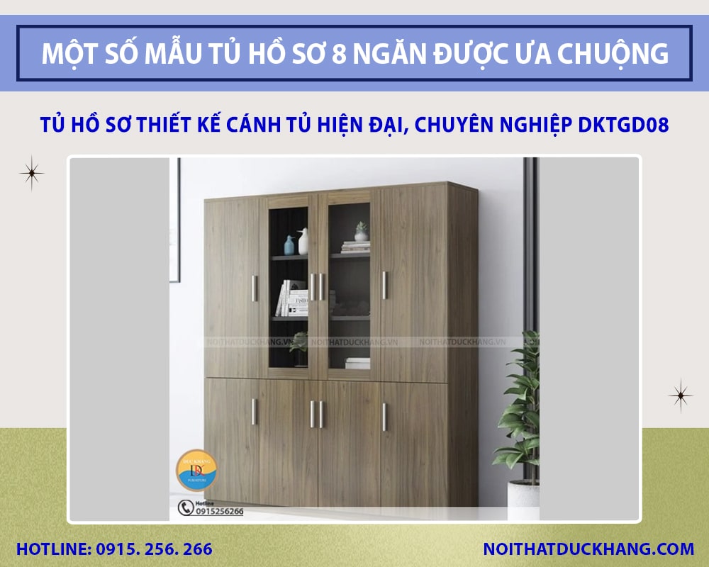 Tủ hồ sơ thiết kế cánh tủ hiện đại, chuyên nghiệp DKTGD08