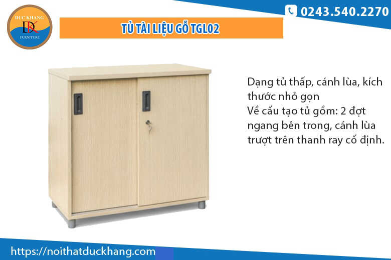 Top 4 mẫu tủ hồ sơ gỗ 1m2 bán chạy tại Đức Khang