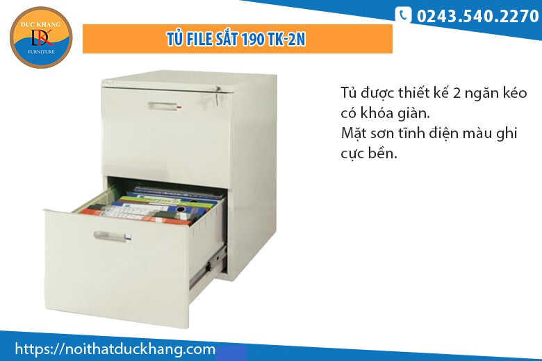 5 mẫu tủ sắt 2 ngăn bán chạy nhất tại Đức Khang