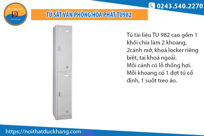 5 mẫu tủ sắt 2 ngăn bán chạy nhất tại Đức Khang
