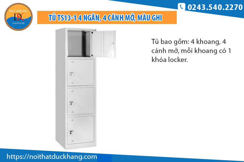 5 mẫu tủ sắt văn phòng 4 ngăn được ưa chuộng nhất hiện nay
