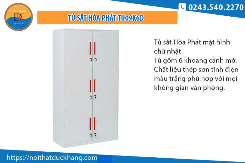 5 mẫu tủ sắt văn phòng 6 ngăn lữu trữ tài liệu