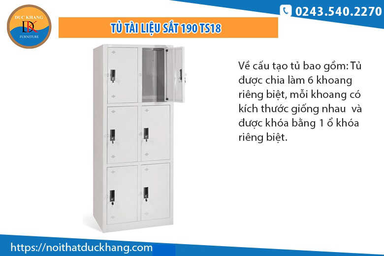 5 mẫu tủ sắt văn phòng 6 ngăn lữu trữ tài liệu