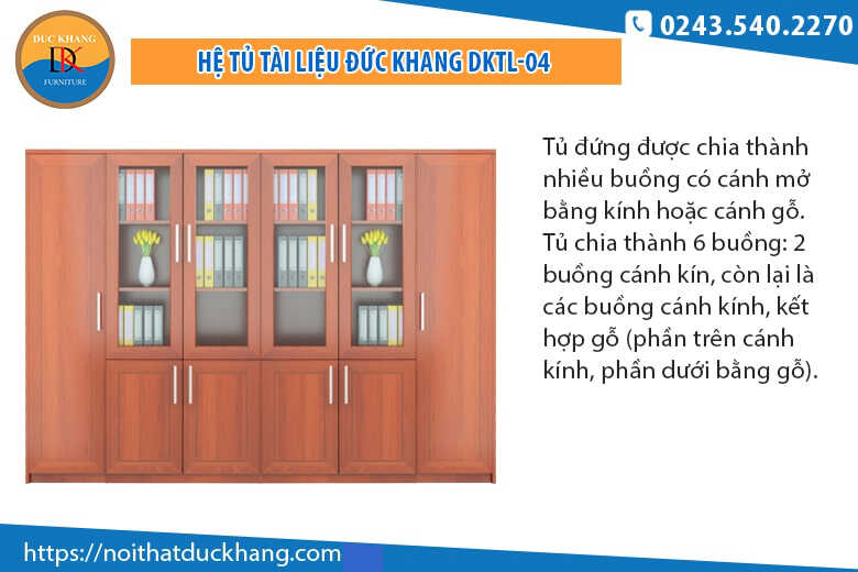 Khám phá những mẫu tủ hồ sơ 4 cánh kính bán chạy nhất tại Đức Khang