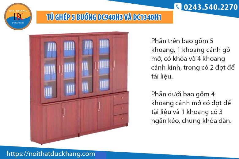 Khám phá những mẫu tủ hồ sơ 4 cánh kính bán chạy nhất tại Đức Khang