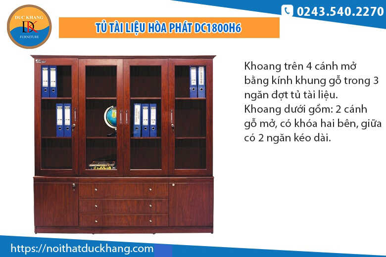 Khám phá những mẫu tủ hồ sơ 4 cánh kính bán chạy nhất tại Đức Khang