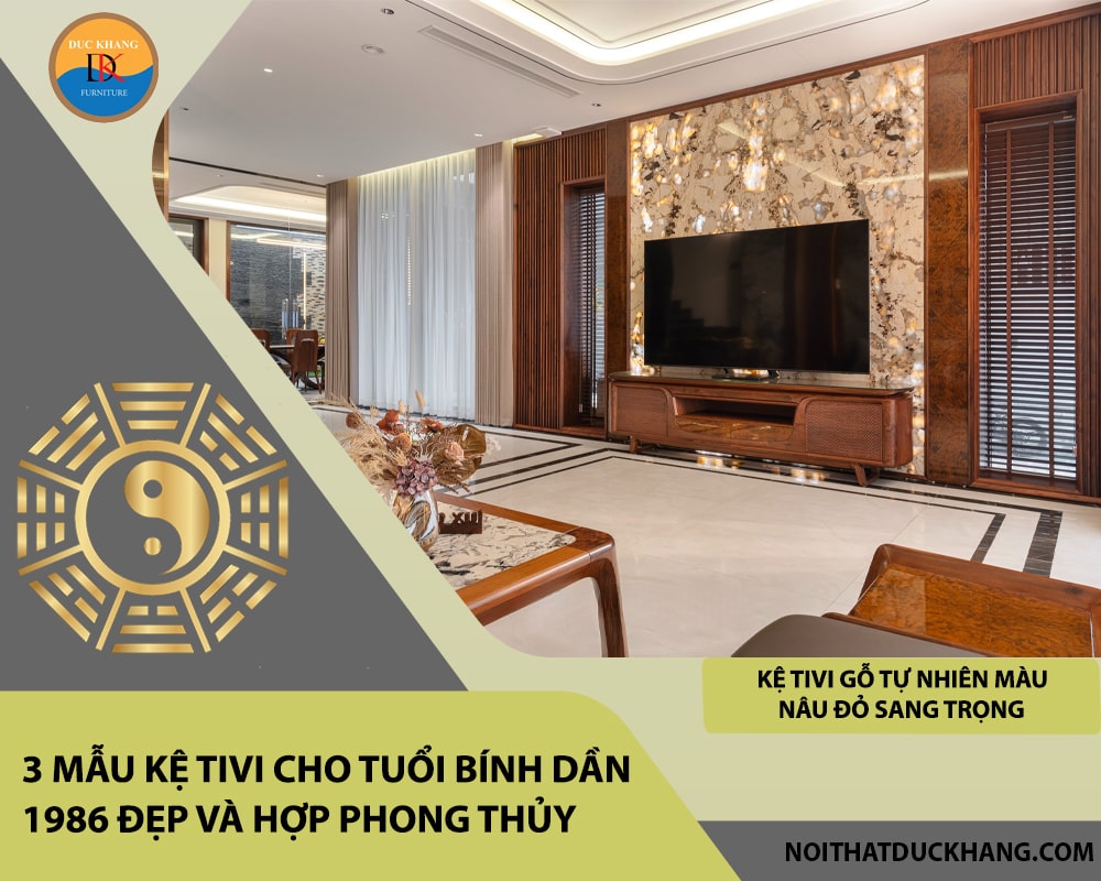 Kệ tivi gỗ tự nhiên màu nâu đỏ sang trọng Kệ tivi gỗ tự nhiên màu nâu đỏ sang trọng