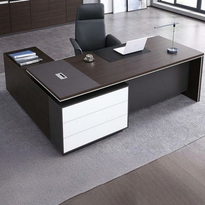 Bàn giám đốc hiện đại 2m chữ L kèm tủ phụ tiện lợi DKBGDHD22