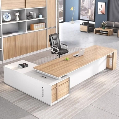Bàn giám đốc hiện đại 2m chữ L kèm tủ phụ tiện lợi DKBGDHD22