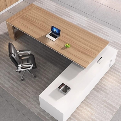 Bàn giám đốc hiện đại 2m chữ L kèm tủ phụ tiện lợi DKBGDHD22