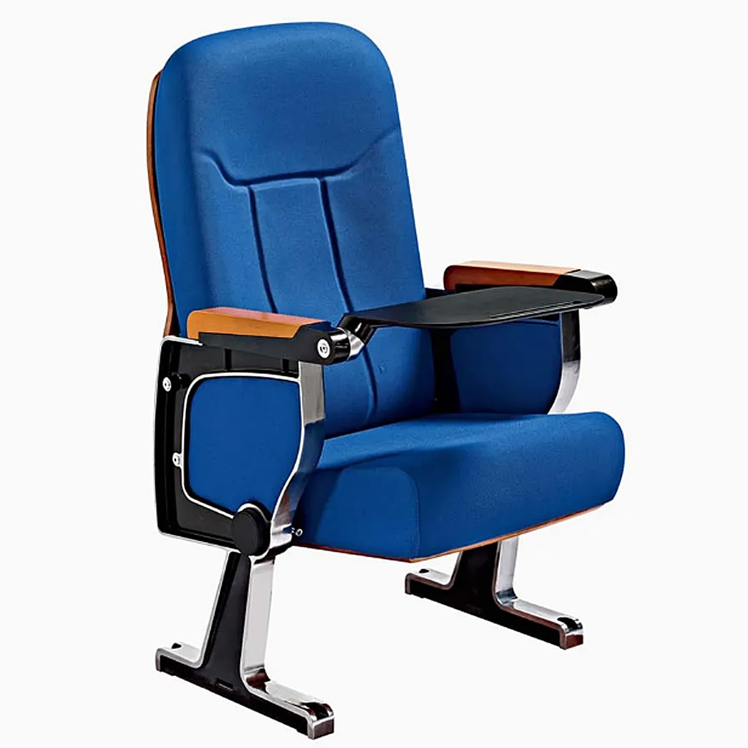 Ghế hội trường nhập khẩu kèm bàn viết, chân nhôm đúc WH808-1