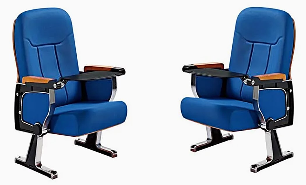 Ghế hội trường nhập khẩu kèm bàn viết, chân nhôm đúc WH808-1