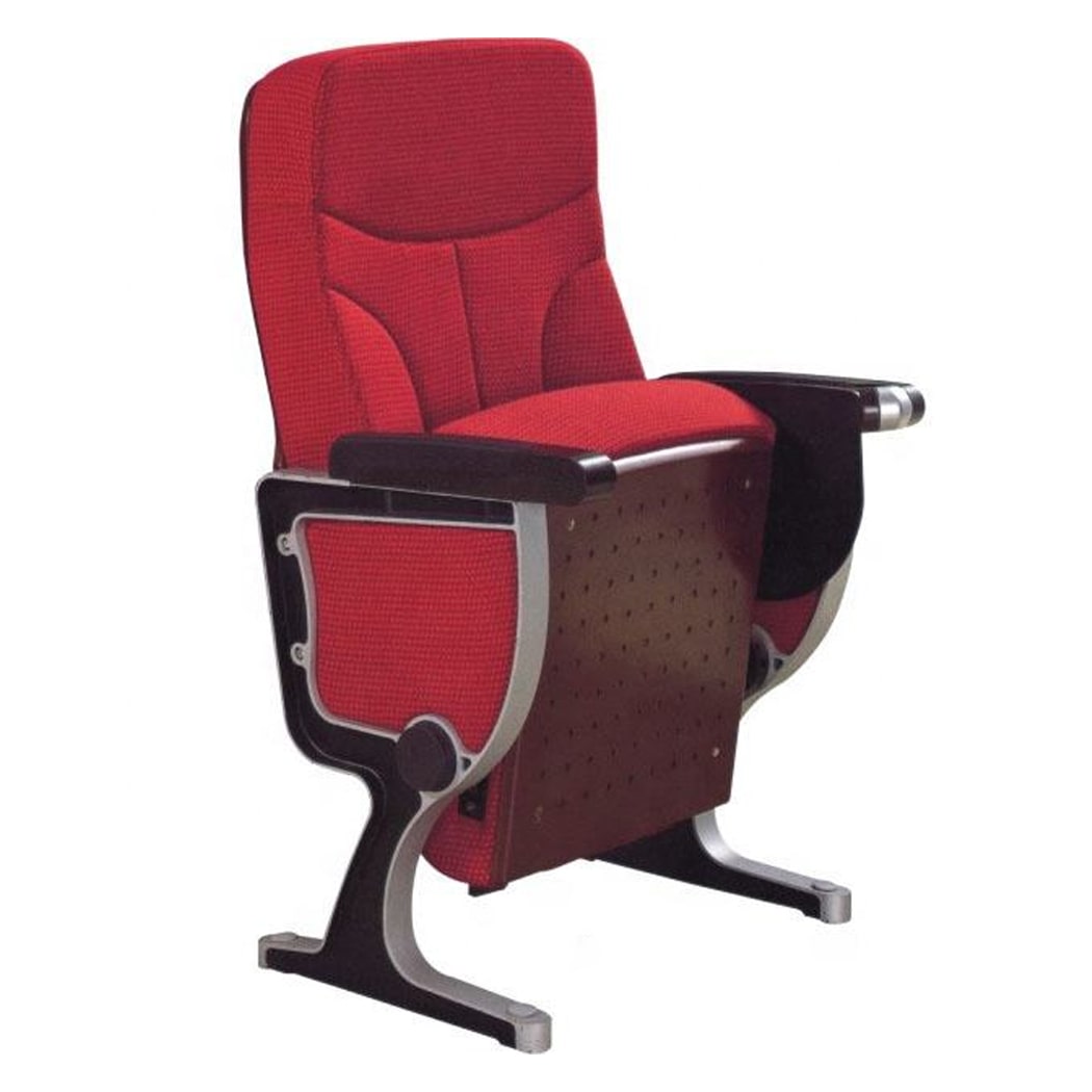 Ghế hội trường nhập khẩu khung nhôm đúc, bọc nỉ đỏ, kèm bàn viết WH806-4