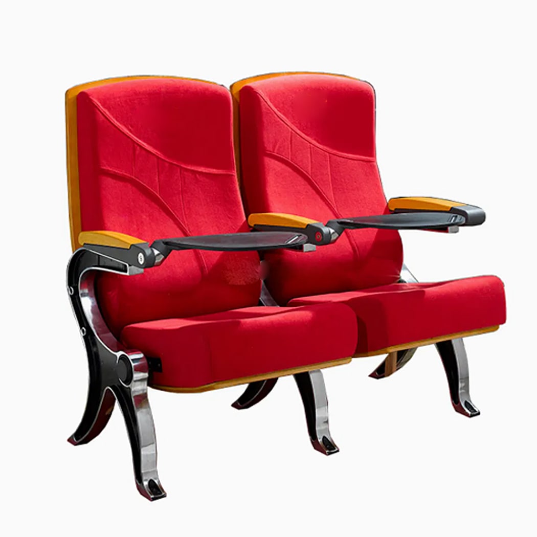 Ghế hội trường giá rẻ, có bàn viết, chân nhôm đúc HTNK027