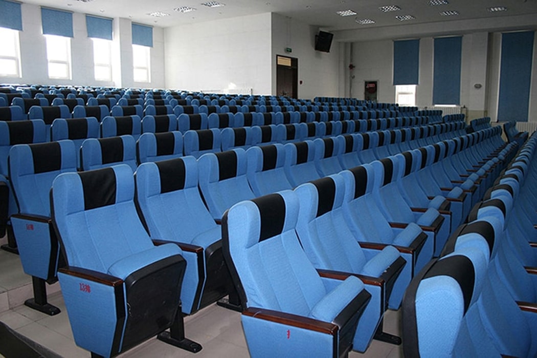 Ghế hội trường khung thép tay vịn ốp gỗ HJ92 Ghế hội trường khung thép tay vịn ốp gỗ HJ92