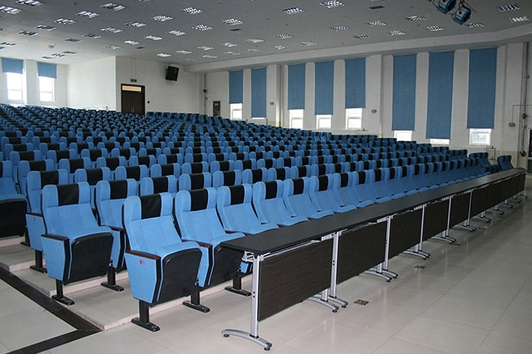 Ghế hội trường khung thép tay vịn ốp gỗ HJ92 Ghế hội trường khung thép tay vịn ốp gỗ HJ92