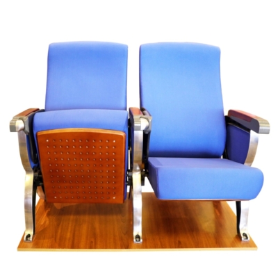 Ghế hội trường giá rẻ có bàn viết, khung nhôm đúc chân chữ R WH801