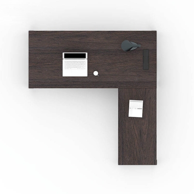 Bàn giám đốc 1m8 chữ L chân sắt hiện đại DKBGDCS30