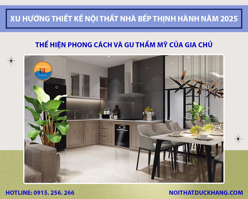 Xu hướng thiết kế nội thất nhà bếp thịnh hành năm 2025