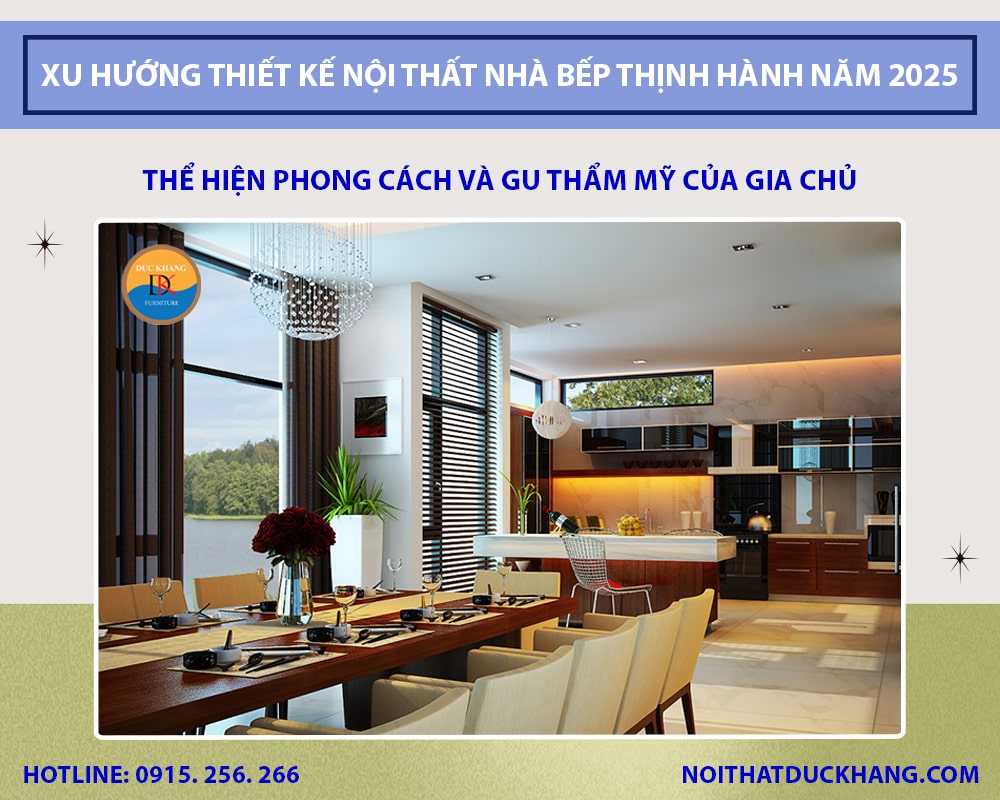Xu hướng thiết kế nội thất nhà bếp thịnh hành năm 2025