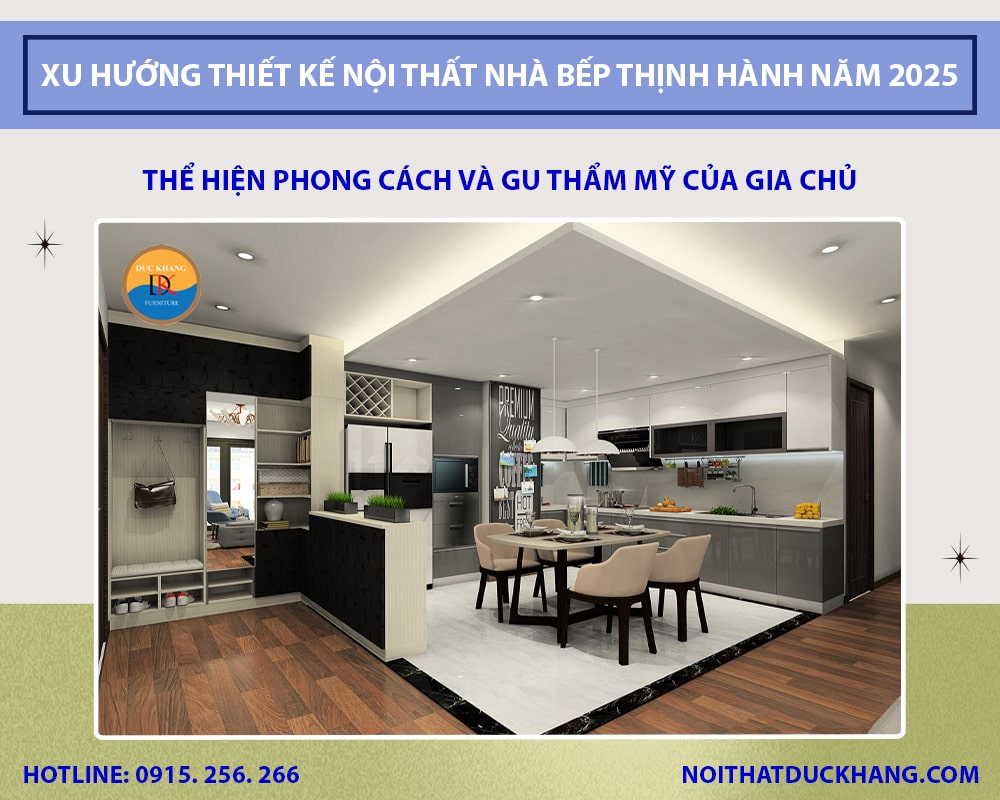 Xu hướng thiết kế nội thất nhà bếp thịnh hành năm 2025