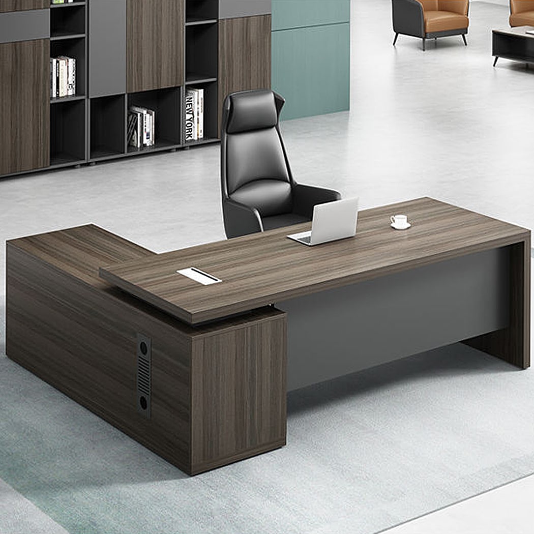 Bàn giám đốc hiện đại 2m chữ L kèm tủ phụ tiện lợi DKBGDHD26 Bàn giám đốc hiện đại 2m chữ L kèm tủ phụ tiện lợi DKBGDHD26