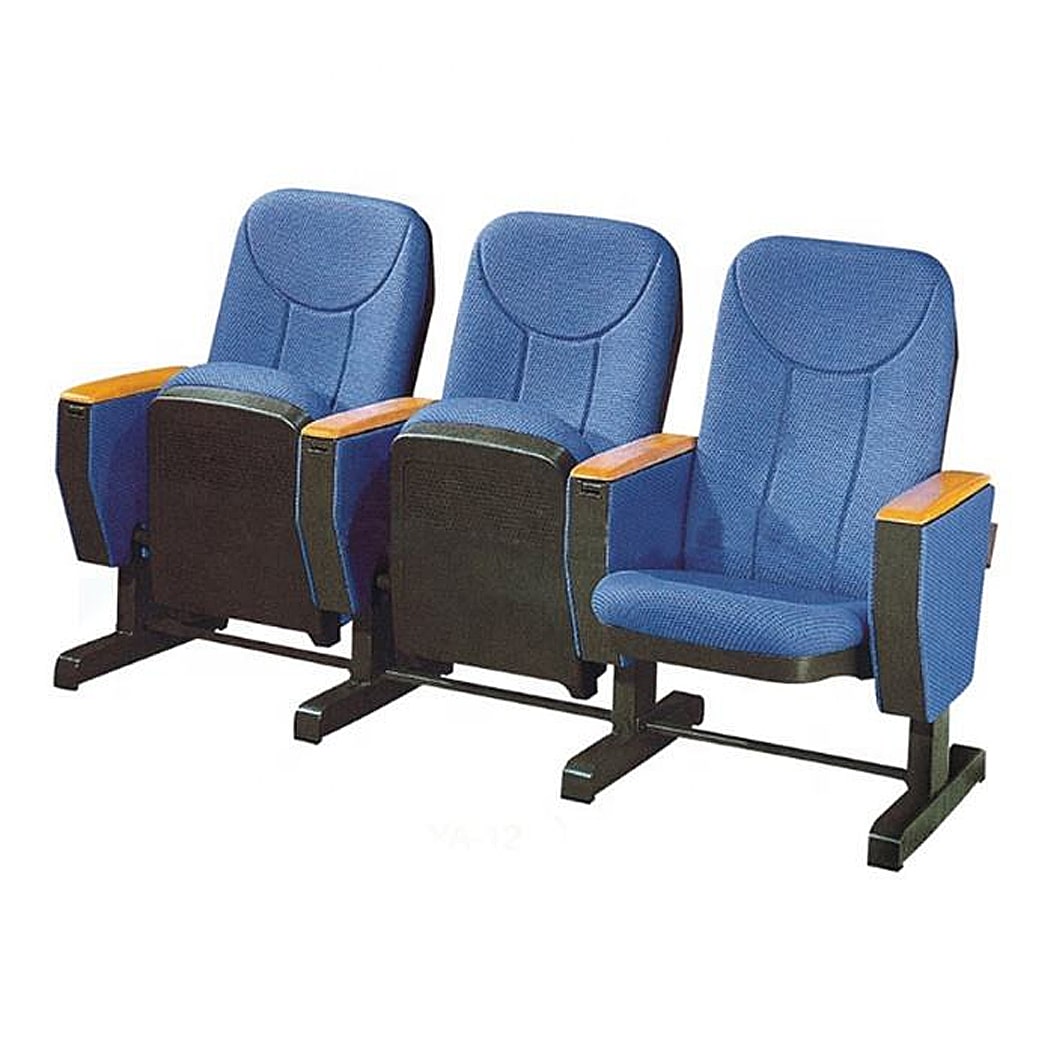 Ghế hội trường bọc nỉ xanh khung thép sơn tĩnh điện HJ16-B