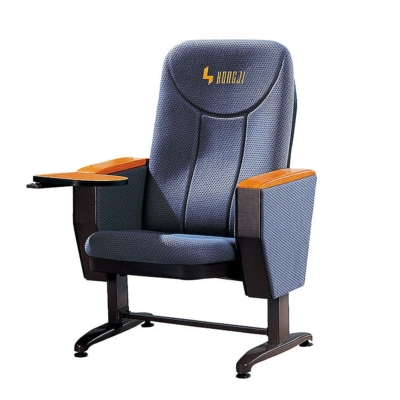 Ghế hội trường bọc nỉ, chân thép bám sàn, ốp lưng và đệm ngồi nhựa PP kèm bàn viết