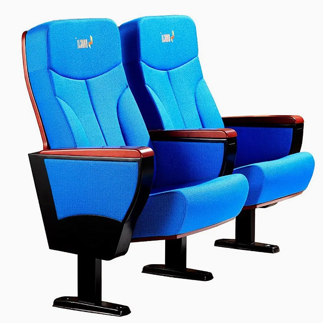 Ghế hội trường khung thép tĩnh điện bọc vải nỉ xanh dương HJ9106 Ghế hội trường khung thép tĩnh điện bọc vải nỉ xanh dương HJ9106