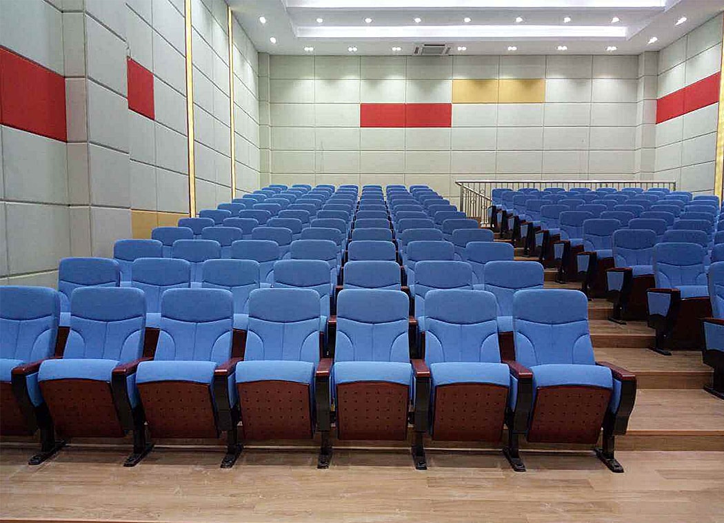 Ghế hội trường khung thép tĩnh điện bọc vải nỉ xanh dương HJ9106 Ghế hội trường khung thép tĩnh điện bọc vải nỉ xanh dương HJ9106