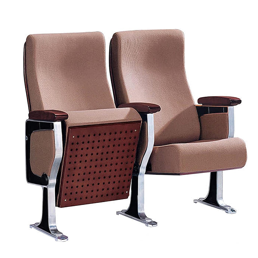 Ghế hội trường có bàn viết  khung nhôm đúc, ốp gỗ ván dán HJ96B