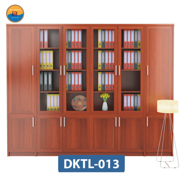 DKTL-013 | Hệ tủ tài liệu giám đốc DKF 6 buồng + có cánh kính tiện lợi