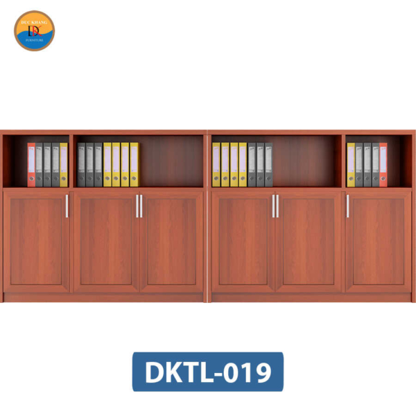 DKTL-019 | Hệ tủ tài liệu giám đốc DKF 4 ngăn mở + 6 buồng có cánh