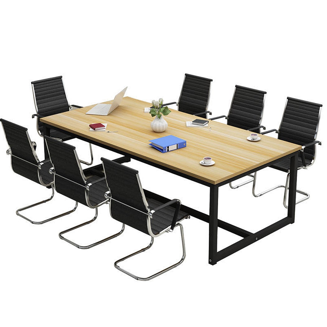 Bàn họp chân sắt 2m dáng hình chữ nhật hiện đại Đức Khang DKBHCS02