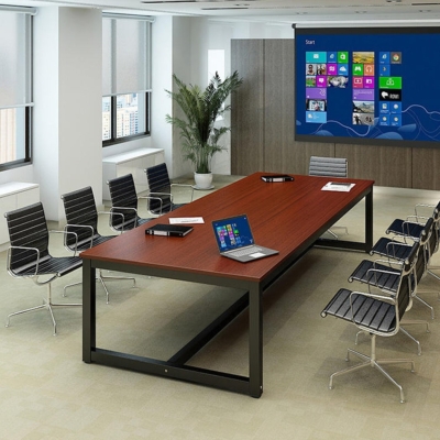 Bàn họp chân sắt 2m chữ nhật, mặt bàn gỗ công nghiệp cao cấp DKBHCS15