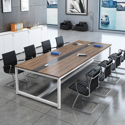 Bàn họp chân sắt 2m chữ nhật, mặt bàn gỗ công nghiệp cao cấp DKBHCS15