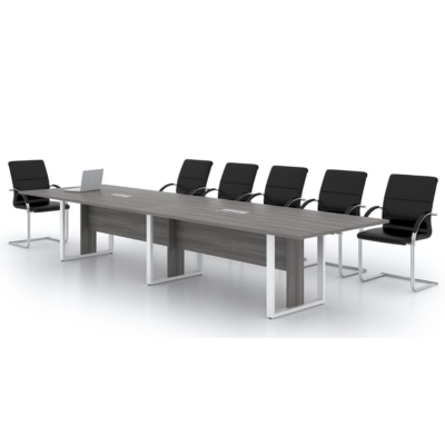 Bàn họp văn phòng chữ nhật 3m6, chân sắt chữ U sơn tĩnh điện DKBHCS07